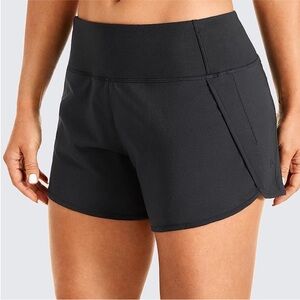 CRZ YOGA Women's True Navy High Rise Running Short